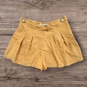 Urban Outfitters Mustard Yellow Pleated Shorts